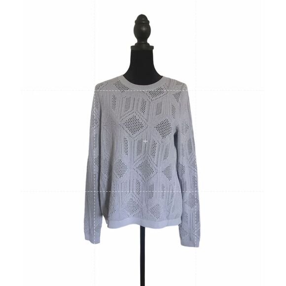 LOFT Sweaters - LOFT Blue Long Sleeve Knit Crew Neck Sweater Size XS